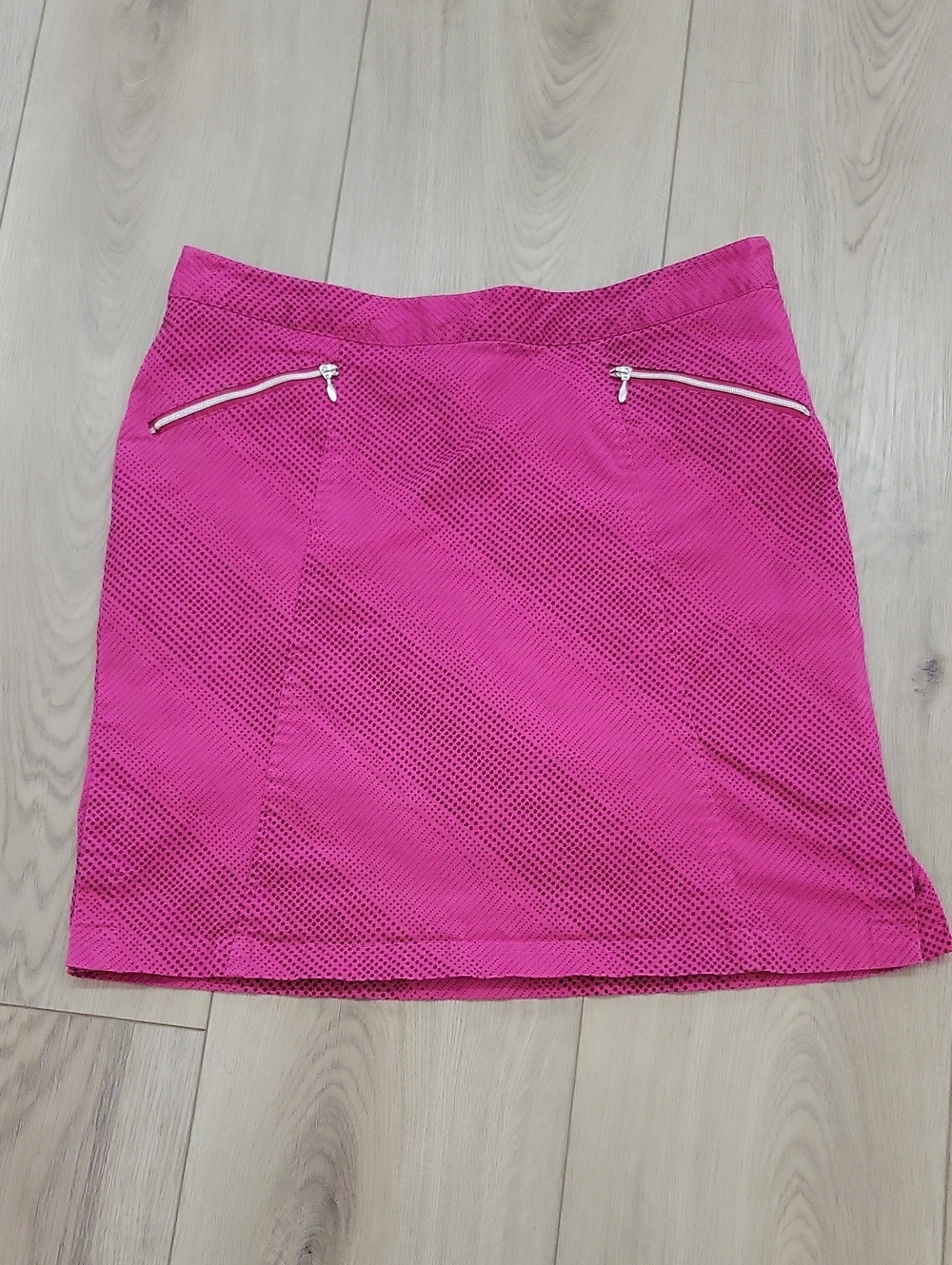 Callaway Hot Pink Zip-Pocket Mini Skirt
